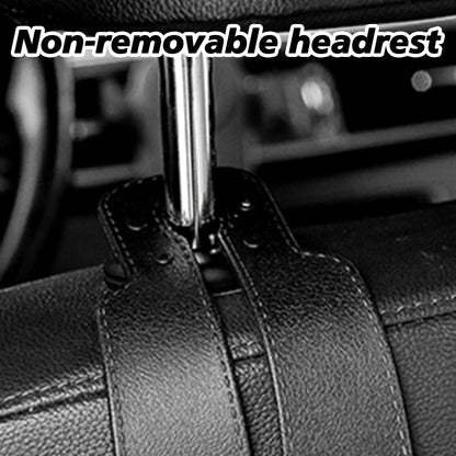 4 Counts Car Seat Headrest Hook, Improved Car Seat Back Double Hooks for Kids' Toys Hats Masks Sunglasses, Soft Gentle Faux Leather